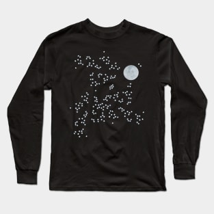 moon in the starry sky Long Sleeve T-Shirt